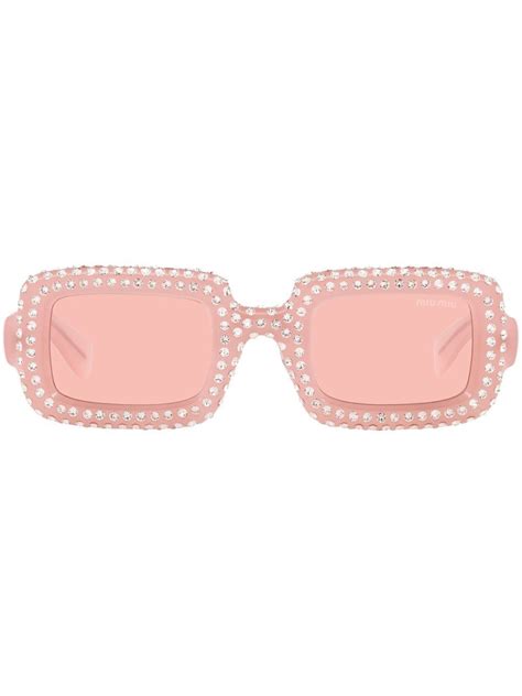 miu miu rhinestone sunglasses|miu miu eyeglasses.